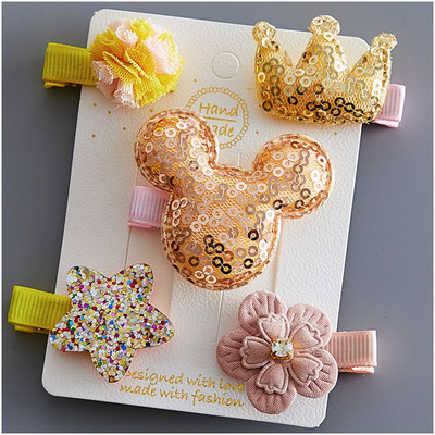 Platnene kopče za kosu za djecu 5/6 kom/komplet baletne zvijezde zeko cvijet Ukosnice za djevojčice Mašne Ukosnice Dodaci za kosu za djevojčice