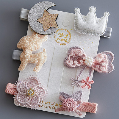 Platnene kopče za kosu za djecu 5/6 kom/komplet baletne zvijezde zeko cvijet Ukosnice za djevojčice Mašne Ukosnice Dodaci za kosu za djevojčice