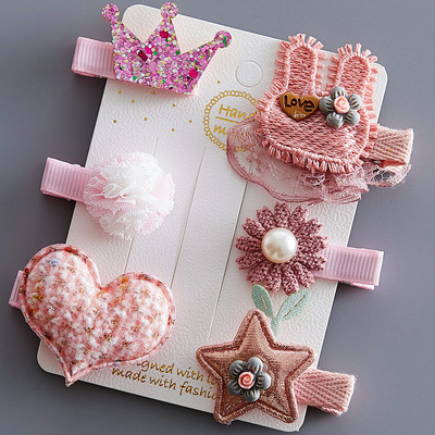 Platnene kopče za kosu za djecu 5/6 kom/komplet baletne zvijezde zeko cvijet Ukosnice za djevojčice Mašne Ukosnice Dodaci za kosu za djevojčice