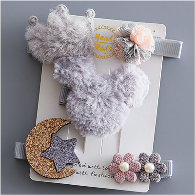 Platnene kopče za kosu za djecu 5/6 kom/komplet baletne zvijezde zeko cvijet Ukosnice za djevojčice Mašne Ukosnice Dodaci za kosu za djevojčice