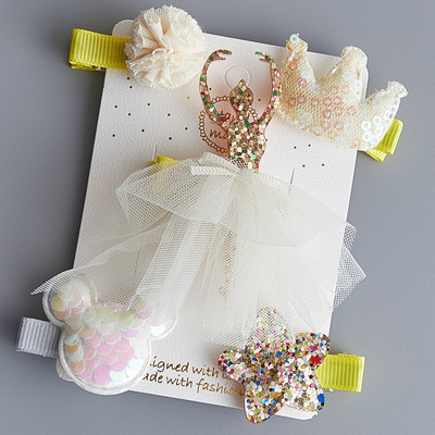 Platnene kopče za kosu za djecu 5/6 kom/komplet baletne zvijezde zeko cvijet Ukosnice za djevojčice Mašne Ukosnice Dodaci za kosu za djevojčice