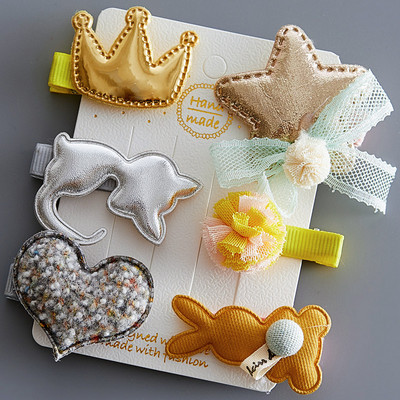 Platnene kopče za kosu za djecu 5/6 kom/komplet baletne zvijezde zeko cvijet Ukosnice za djevojčice Mašne Ukosnice Dodaci za kosu za djevojčice