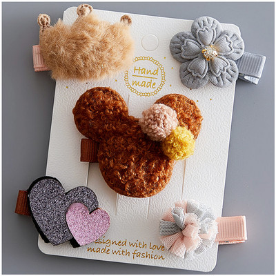 Platnene kopče za kosu za djecu 5/6 kom/komplet baletne zvijezde zeko cvijet Ukosnice za djevojčice Mašne Ukosnice Dodaci za kosu za djevojčice