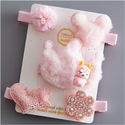 Platnene kopče za kosu za djecu 5/6 kom/komplet baletne zvijezde zeko cvijet Ukosnice za djevojčice Mašne Ukosnice Dodaci za kosu za djevojčice