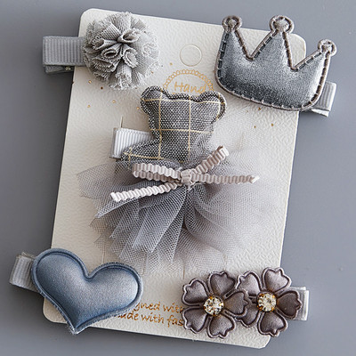 Platnene kopče za kosu za djecu 5/6 kom/komplet baletne zvijezde zeko cvijet Ukosnice za djevojčice Mašne Ukosnice Dodaci za kosu za djevojčice