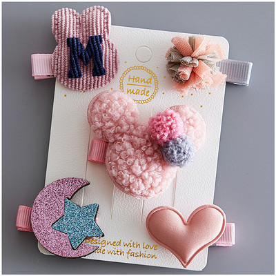 Platnene kopče za kosu za djecu 5/6 kom/komplet baletne zvijezde zeko cvijet Ukosnice za djevojčice Mašne Ukosnice Dodaci za kosu za djevojčice