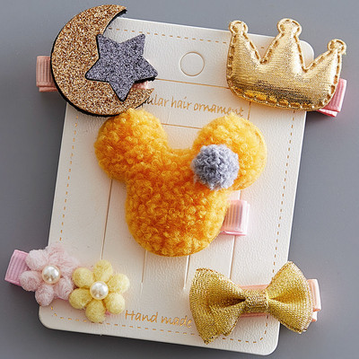 Platnene kopče za kosu za djecu 5/6 kom/komplet baletne zvijezde zeko cvijet Ukosnice za djevojčice Mašne Ukosnice Dodaci za kosu za djevojčice