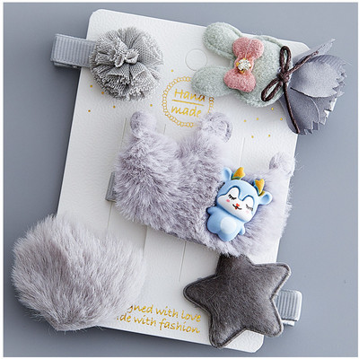 Platnene kopče za kosu za djecu 5/6 kom/komplet baletne zvijezde zeko cvijet Ukosnice za djevojčice Mašne Ukosnice Dodaci za kosu za djevojčice