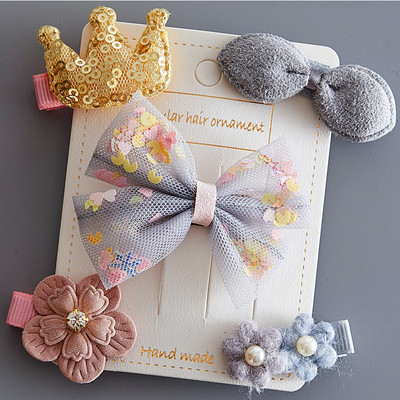 Platnene kopče za kosu za djecu 5/6 kom/komplet baletne zvijezde zeko cvijet Ukosnice za djevojčice Mašne Ukosnice Dodaci za kosu za djevojčice