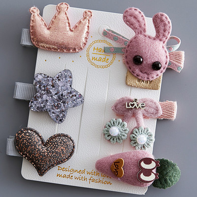 Platnene kopče za kosu za djecu 5/6 kom/komplet baletne zvijezde zeko cvijet Ukosnice za djevojčice Mašne Ukosnice Dodaci za kosu za djevojčice