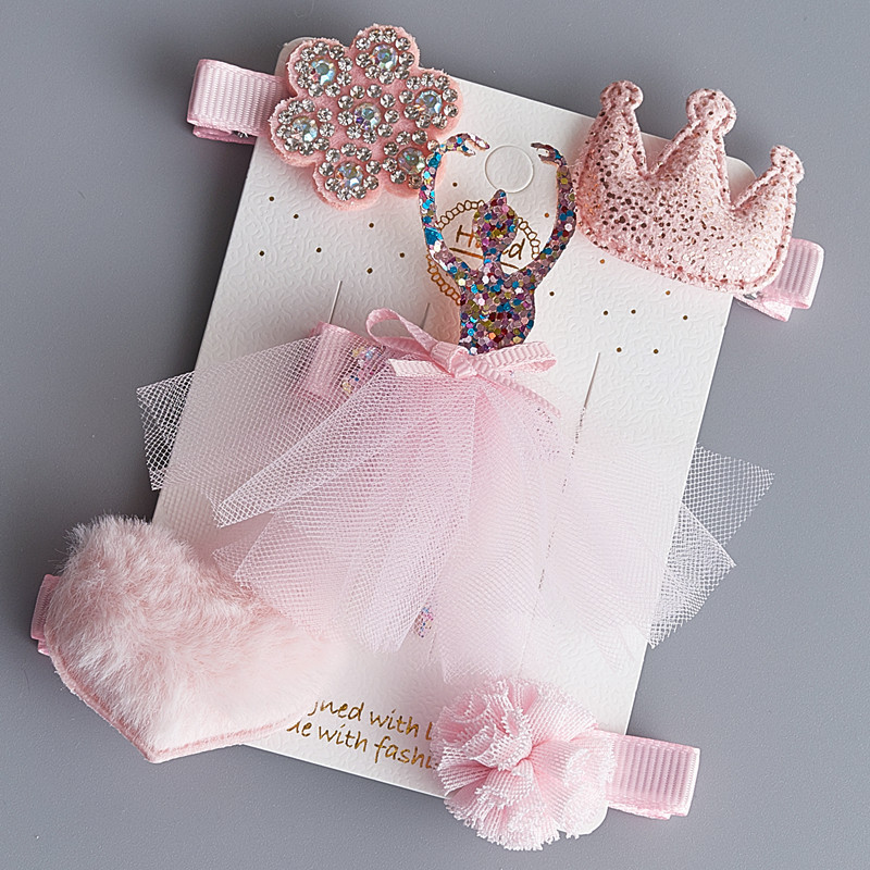 Platnene kopče za kosu za djecu 5/6 kom/komplet baletne zvijezde zeko cvijet Ukosnice za djevojčice Mašne Ukosnice Dodaci za kosu za djevojčice