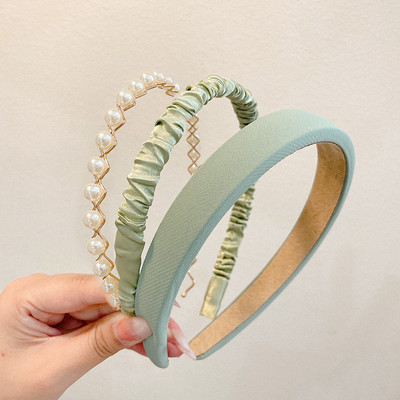 Jauni 3 gab./komplekts Modes matu lentes Sievietes Mazgājiet seju Matu stīpiņa Vasaras korejiešu versija salda Matu Lente Meiteņu Matu Aksesuāri