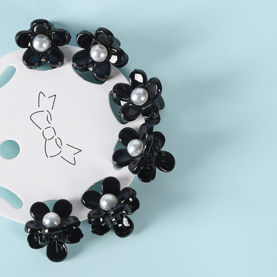 6 tk. Läbipaistev Lill Väikesed Juukseküüned Klambrid Naistele Tüdrukutele Rhinestones Pärl Minikrabi Juukseklambrid Sweet Childs Juukseaksessuaarid