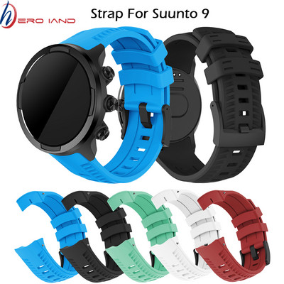 Silikono pakaitinis aksesuaras Laikrodžio juostos riešo apyrankė, skirta Suunto 9 ir Suunto Spartan Sport Wrist HR Baro išmaniesiems laikrodžiams