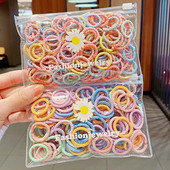 100PCS/Set Šarena mala elastična gumica za kosu za djevojčice, dječji konjski rep, gumica za kosu, gumica, modni dodaci za kosu