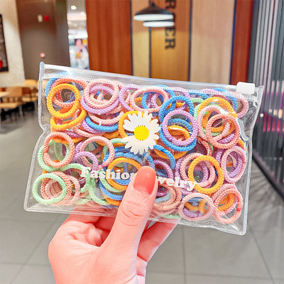100PCS/Set Šarena mala elastična gumica za kosu za djevojčice, dječji konjski rep, gumica za kosu, gumica, modni dodaci za kosu