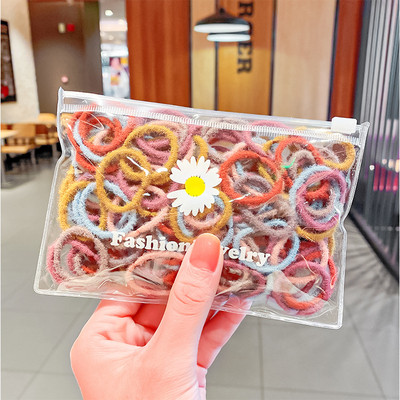 100PCS/Set Šarena mala elastična gumica za kosu za djevojčice, dječji konjski rep, gumica za kosu, gumica, modni dodaci za kosu