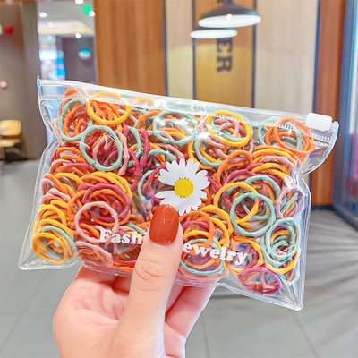 100PCS/Set Šarena mala elastična gumica za kosu za djevojčice, dječji konjski rep, gumica za kosu, gumica, modni dodaci za kosu