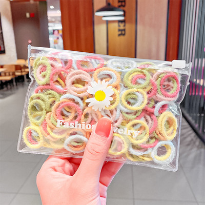 100PCS/Set Šarena mala elastična gumica za kosu za djevojčice, dječji konjski rep, gumica za kosu, gumica, modni dodaci za kosu