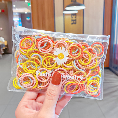 100PCS/Set Šarena mala elastična gumica za kosu za djevojčice, dječji konjski rep, gumica za kosu, gumica, modni dodaci za kosu