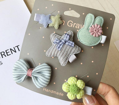 Novi slatki medvjedići mašne za kosu za djevojčice 5 komada dječje kopče u obliku cvijeća za kosu za bebe Dodaci za kosu Dječje ukosnice Ukosnice Pokrivala za glavu TZ85