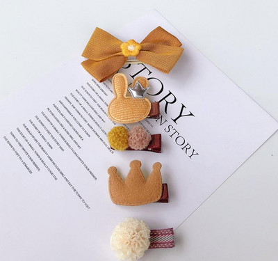 Novi slatki medvjedići mašne za kosu za djevojčice 5 komada dječje kopče u obliku cvijeća za kosu za bebe Dodaci za kosu Dječje ukosnice Ukosnice Pokrivala za glavu TZ85