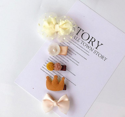 Novi slatki medvjedići mašne za kosu za djevojčice 5 komada dječje kopče u obliku cvijeća za kosu za bebe Dodaci za kosu Dječje ukosnice Ukosnice Pokrivala za glavu TZ85