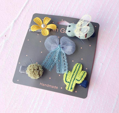 Novi slatki medvjedići mašne za kosu za djevojčice 5 komada dječje kopče u obliku cvijeća za kosu za bebe Dodaci za kosu Dječje ukosnice Ukosnice Pokrivala za glavu TZ85