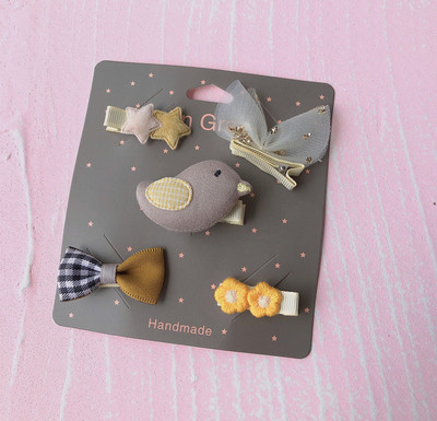 Novi slatki medvjedići mašne za kosu za djevojčice 5 komada dječje kopče u obliku cvijeća za kosu za bebe Dodaci za kosu Dječje ukosnice Ukosnice Pokrivala za glavu TZ85