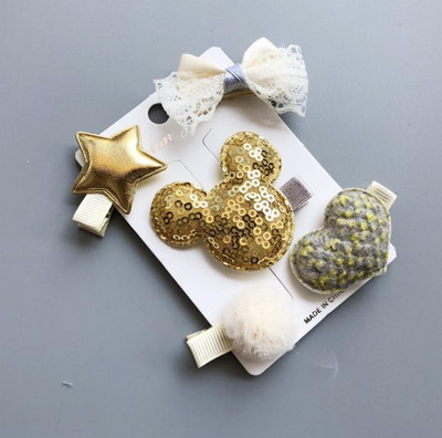 Novi slatki medvjedići mašne za kosu za djevojčice 5 komada dječje kopče u obliku cvijeća za kosu za bebe Dodaci za kosu Dječje ukosnice Ukosnice Pokrivala za glavu TZ85