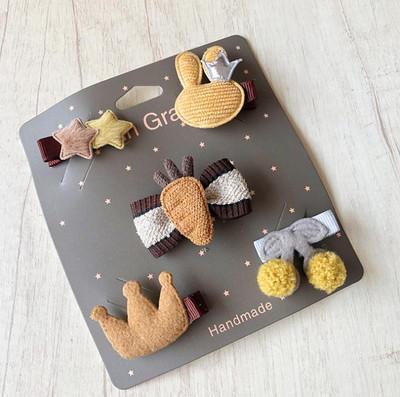 Novi slatki medvjedići mašne za kosu za djevojčice 5 komada dječje kopče u obliku cvijeća za kosu za bebe Dodaci za kosu Dječje ukosnice Ukosnice Pokrivala za glavu TZ85