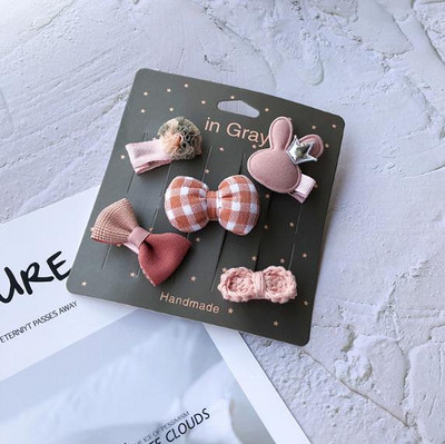 Novi slatki medvjedići mašne za kosu za djevojčice 5 komada dječje kopče u obliku cvijeća za kosu za bebe Dodaci za kosu Dječje ukosnice Ukosnice Pokrivala za glavu TZ85