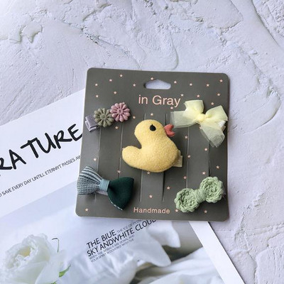 Novi slatki medvjedići mašne za kosu za djevojčice 5 komada dječje kopče u obliku cvijeća za kosu za bebe Dodaci za kosu Dječje ukosnice Ukosnice Pokrivala za glavu TZ85