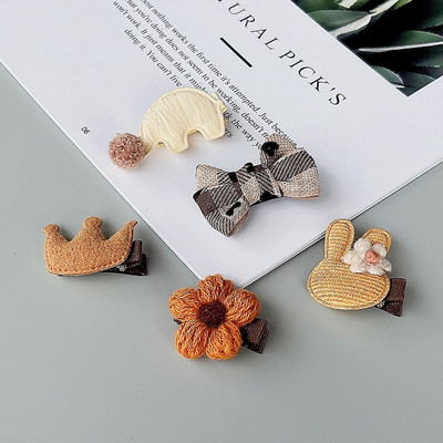 Novi slatki medvjedići mašne za kosu za djevojčice 5 komada dječje kopče u obliku cvijeća za kosu za bebe Dodaci za kosu Dječje ukosnice Ukosnice Pokrivala za glavu TZ85