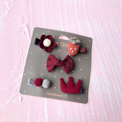 Novi slatki medvjedići mašne za kosu za djevojčice 5 komada dječje kopče u obliku cvijeća za kosu za bebe Dodaci za kosu Dječje ukosnice Ukosnice Pokrivala za glavu TZ85