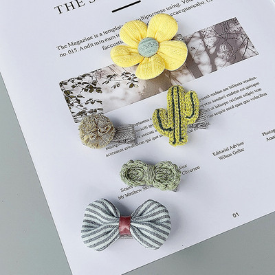 Novi slatki medvjedići mašne za kosu za djevojčice 5 komada dječje kopče u obliku cvijeća za kosu za bebe Dodaci za kosu Dječje ukosnice Ukosnice Pokrivala za glavu TZ85