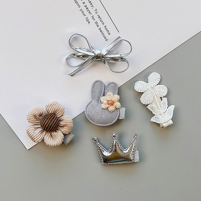 Novi slatki medvjedići mašne za kosu za djevojčice 5 komada dječje kopče u obliku cvijeća za kosu za bebe Dodaci za kosu Dječje ukosnice Ukosnice Pokrivala za glavu TZ85