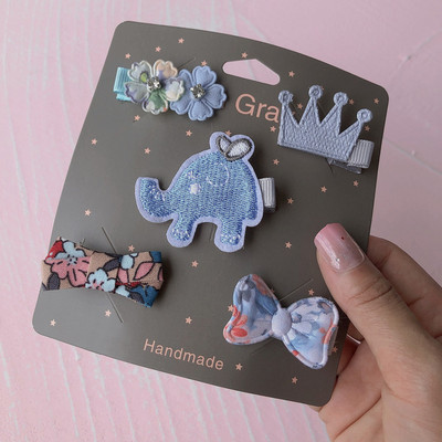 Novi slatki medvjedići mašne za kosu za djevojčice 5 komada dječje kopče u obliku cvijeća za kosu za bebe Dodaci za kosu Dječje ukosnice Ukosnice Pokrivala za glavu TZ85