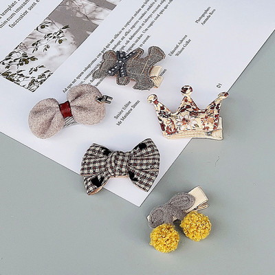 Novi slatki medvjedići mašne za kosu za djevojčice 5 komada dječje kopče u obliku cvijeća za kosu za bebe Dodaci za kosu Dječje ukosnice Ukosnice Pokrivala za glavu TZ85