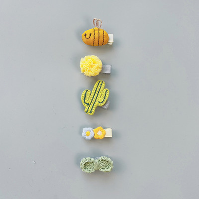 Novi slatki medvjedići mašne za kosu za djevojčice 5 komada dječje kopče u obliku cvijeća za kosu za bebe Dodaci za kosu Dječje ukosnice Ukosnice Pokrivala za glavu TZ85