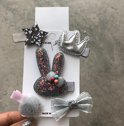 Novi slatki medvjedići mašne za kosu za djevojčice 5 komada dječje kopče u obliku cvijeća za kosu za bebe Dodaci za kosu Dječje ukosnice Ukosnice Pokrivala za glavu TZ85