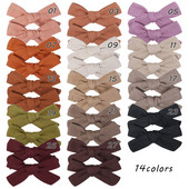 2 kom/lot Nova lanena pamučna mašna za kosu Dječje kopče za kosu za djevojčice Mašna za kosu Ukosnice Jednobojne dječje ukosnice za kosu Ukosnice