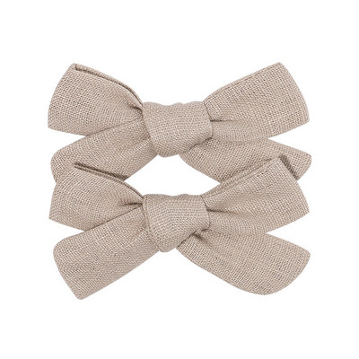 2 kom/lot Nova lanena pamučna mašna za kosu Dječje kopče za kosu za djevojčice Mašna za kosu Ukosnice Jednobojne dječje ukosnice za kosu Ukosnice