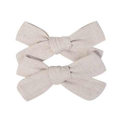 2 kom/lot Nova lanena pamučna mašna za kosu Dječje kopče za kosu za djevojčice Mašna za kosu Ukosnice Jednobojne dječje ukosnice za kosu Ukosnice