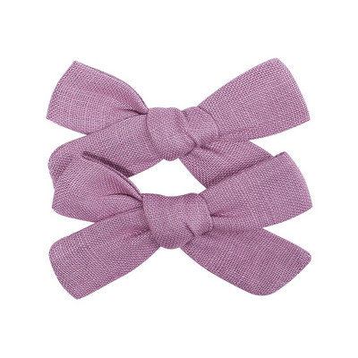 2 kom/lot Nova lanena pamučna mašna za kosu Dječje kopče za kosu za djevojčice Mašna za kosu Ukosnice Jednobojne dječje ukosnice za kosu Ukosnice