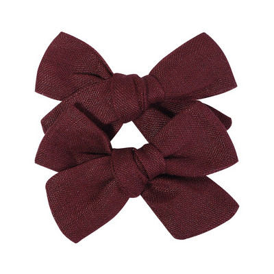 2 kom/lot Nova lanena pamučna mašna za kosu Dječje kopče za kosu za djevojčice Mašna za kosu Ukosnice Jednobojne dječje ukosnice za kosu Ukosnice