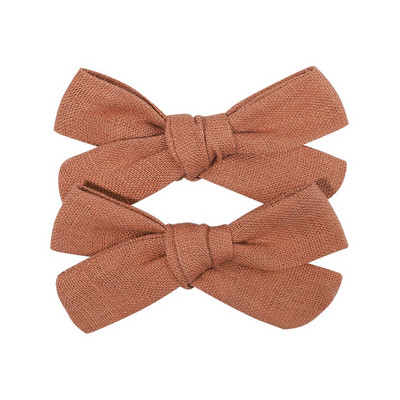 2 kom/lot Nova lanena pamučna mašna za kosu Dječje kopče za kosu za djevojčice Mašna za kosu Ukosnice Jednobojne dječje ukosnice za kosu Ukosnice