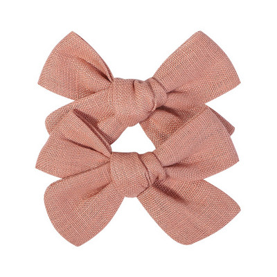 2 kom/lot Nova lanena pamučna mašna za kosu Dječje kopče za kosu za djevojčice Mašna za kosu Ukosnice Jednobojne dječje ukosnice za kosu Ukosnice