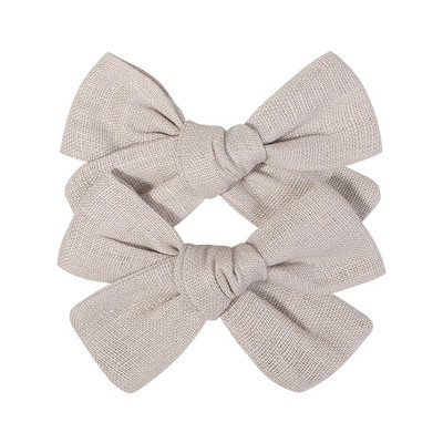 2 kom/lot Nova lanena pamučna mašna za kosu Dječje kopče za kosu za djevojčice Mašna za kosu Ukosnice Jednobojne dječje ukosnice za kosu Ukosnice