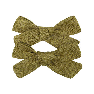 2 kom/lot Nova lanena pamučna mašna za kosu Dječje kopče za kosu za djevojčice Mašna za kosu Ukosnice Jednobojne dječje ukosnice za kosu Ukosnice